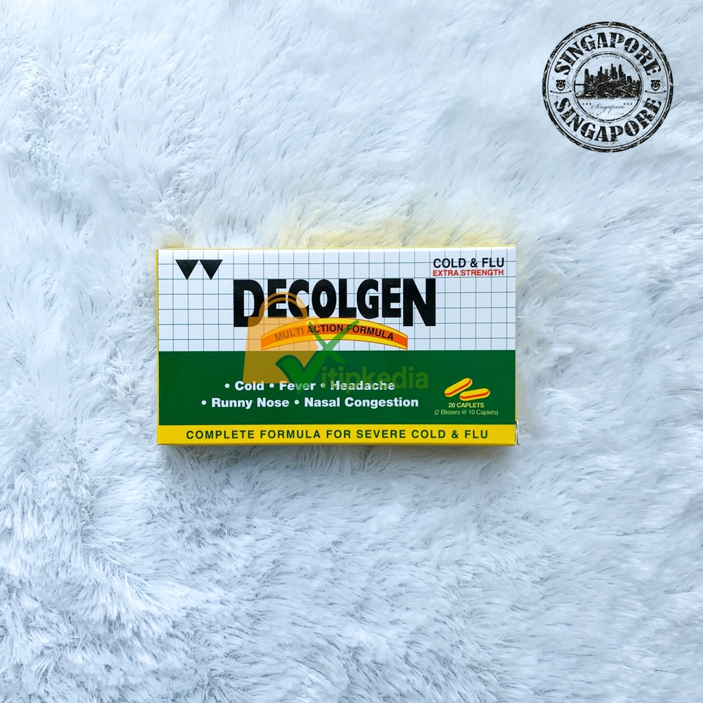 DECOLGEN Cold & Flu Extra Strength - 20 Caplets Singapore