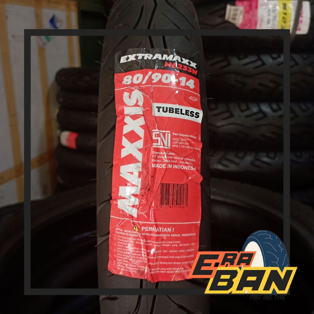 BAN LUAR MAXXIS EXTRAMAX 80 90 RING 14 TUBELESS