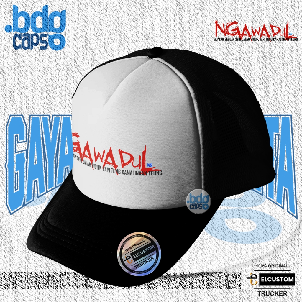 Topi Trucker Premium Original Elcustom Sunda Ngawadul Topi Pria Snapback