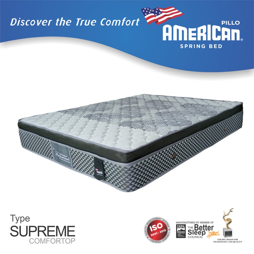 AMERICAN PILLO MATRAS SPRINGBED TYPE SUPREME COMFORTOP (KASUR SAJA)