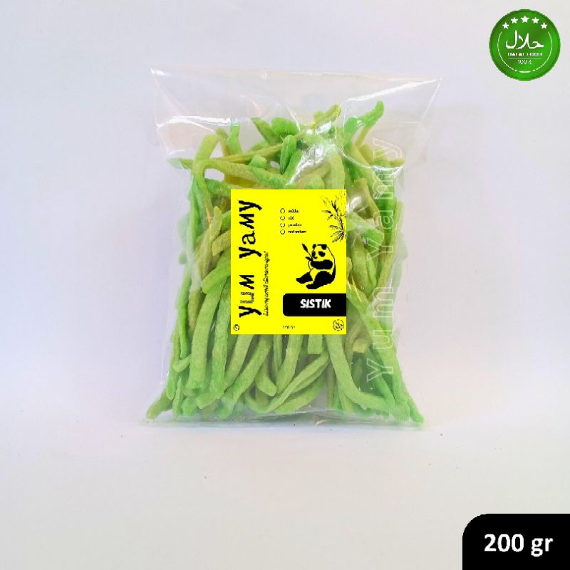 

Yum Yamy Sistik Manis Rasa Pandan 200Gr Snack Kekinian