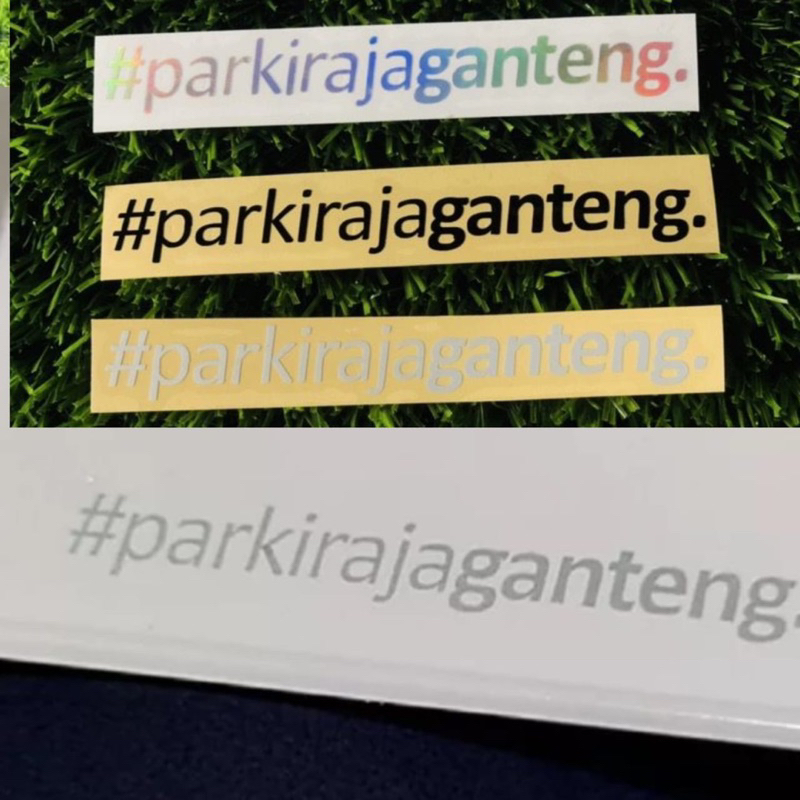 

Sticker cutting #PARKIRAJAGANTENG Stiker cutting motor plat nomor helm sepeda montor parkir aja ganteng viral dan murah