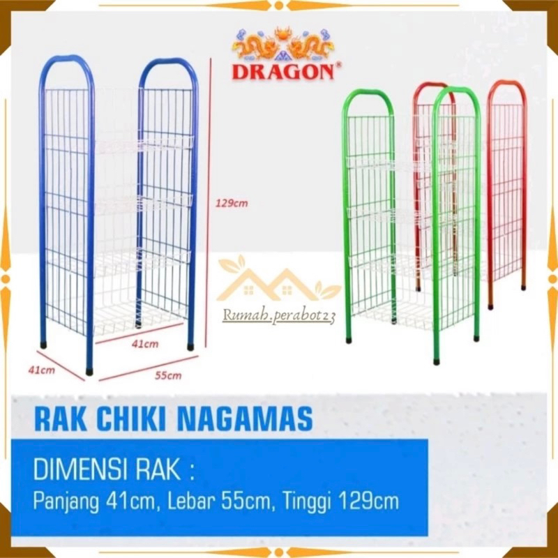 DRAGON - Rak Chiki Nagamas / Rak Ciki Serbaguna / Rak Snack Susun 4 / Rak Susun 4