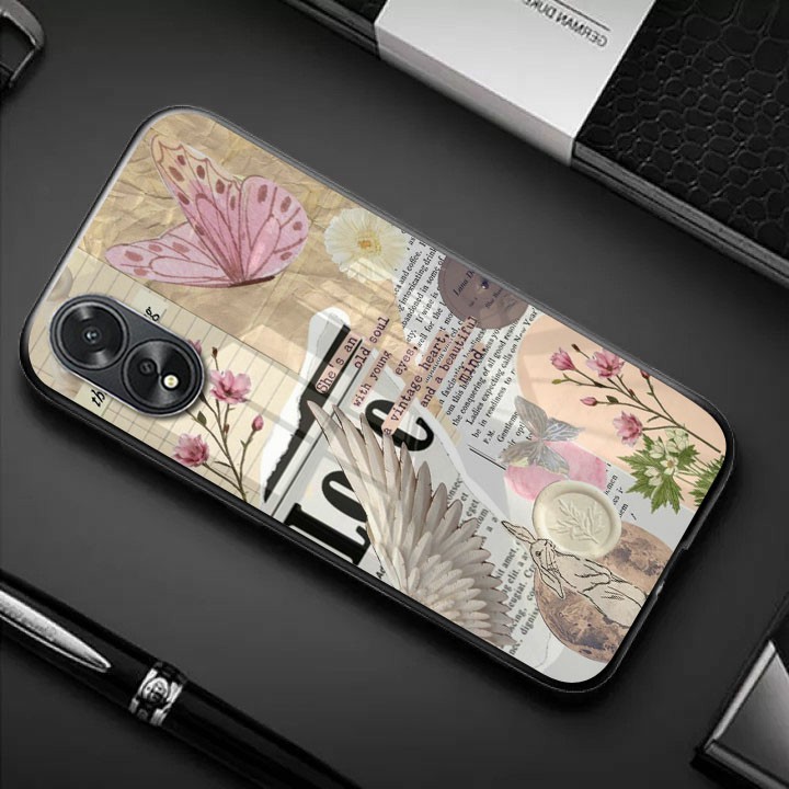 Case oppo A38 - Case oppo A38 - Silikon oppo A38 - Case lucu oppo A38 - Softcase kaca Oppo A38 (GC13
