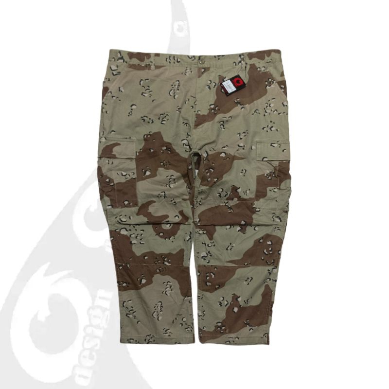 SUPER JUMBO celana panjang trousers cargo chocochip camo army