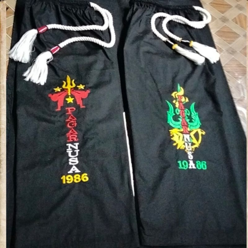 Celana silat Pagar nusa Bordir + tali kolor warok