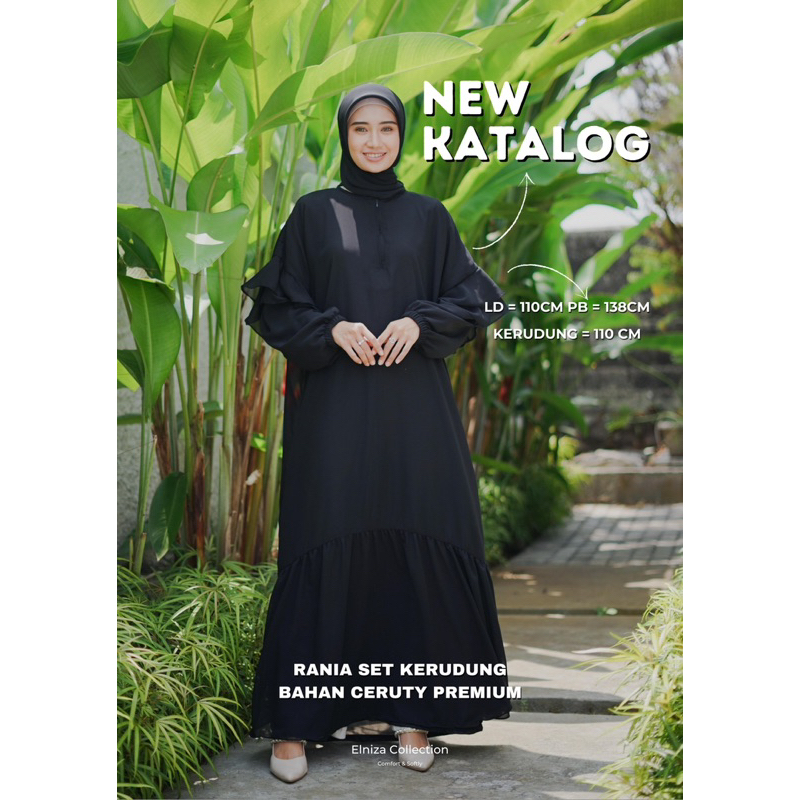 rania gamis ceruty babydoll / gamis set hijab bahan ceruty babydoll