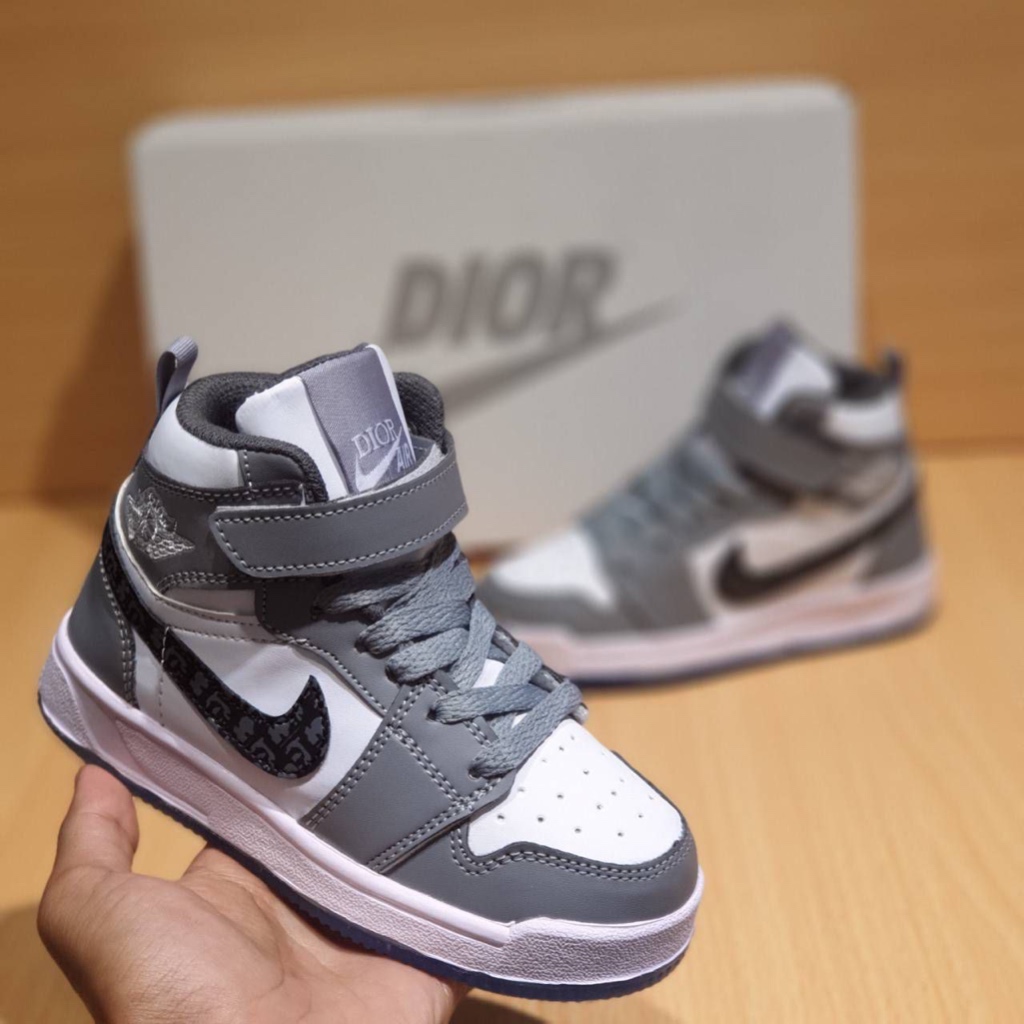 Sepatu anak laki laki dan perempuan sepatu nike jordan dior sol bening
