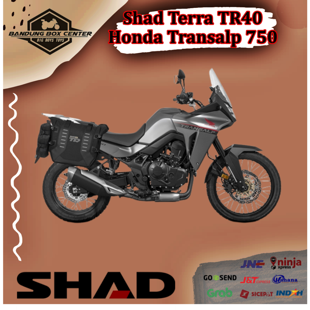SideBag Shad Terra TR40 Tas Shad Terra TR 40 Honda Transalp 750 Side Bag Shad Terra TR40 Transalp 75