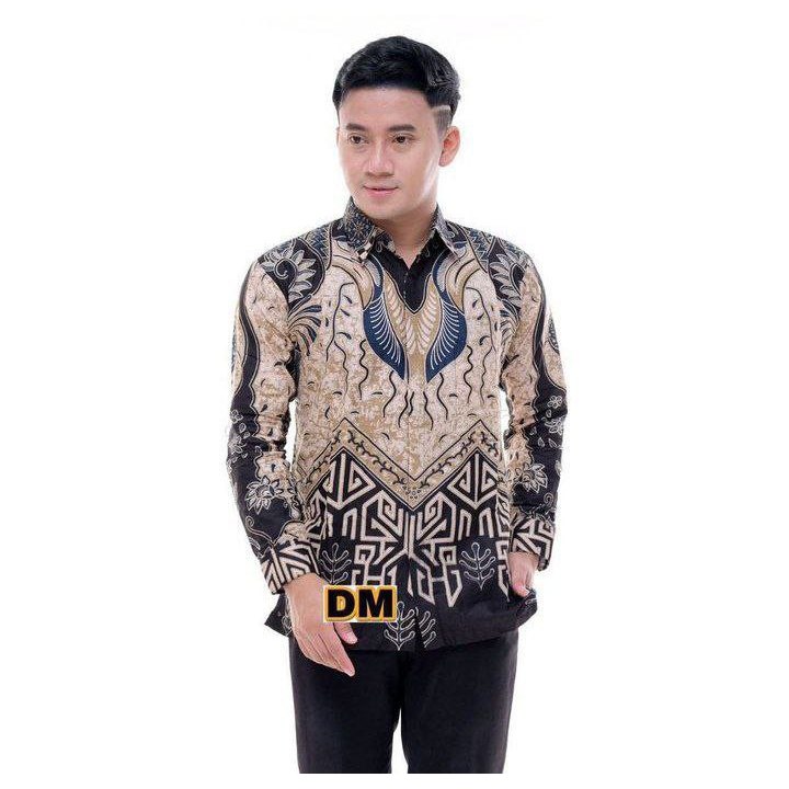 Kemeja batik pria lengan panjang terlaris baju batik modern