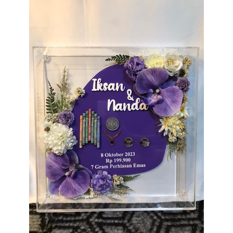 Mahar akrilik | mahar pernikahan | mahar minimalis ukuran 30x30