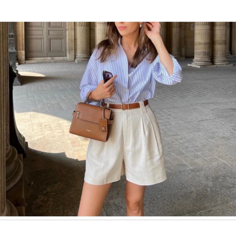 *A* Kemeja Oversize Wanita Motif Salur / Kemeja Salur Wanita / Kemeja Jumbo / Stripe