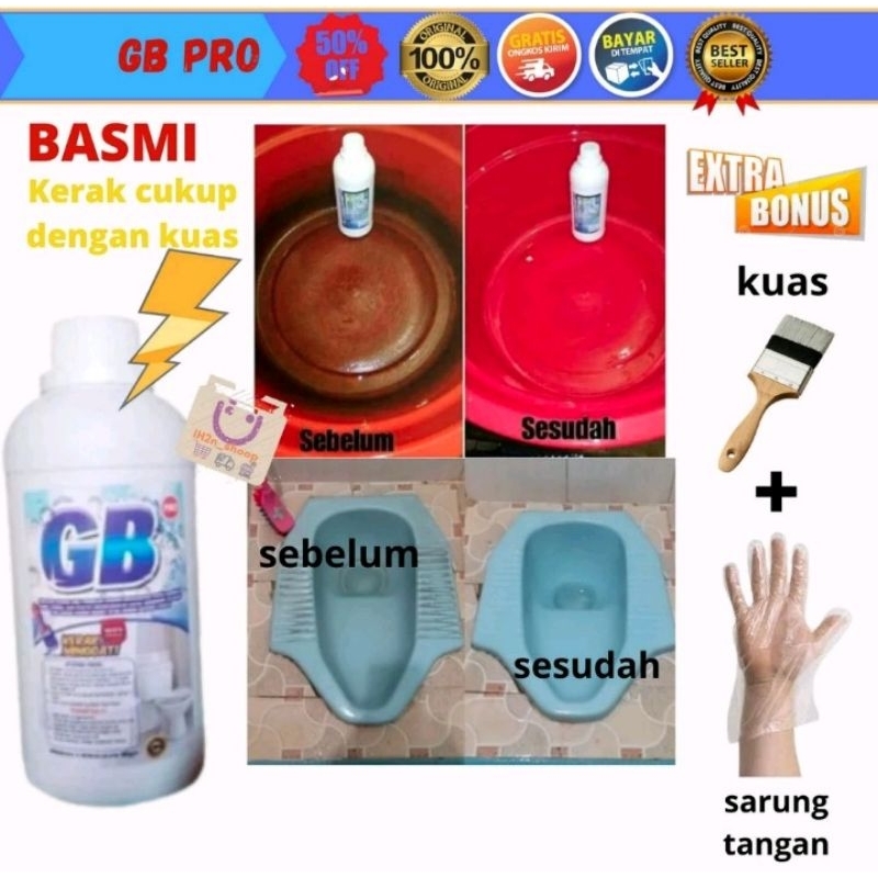 GB Pro Pembersih Kerak Keramik Kamar Mandi isi 1000ml