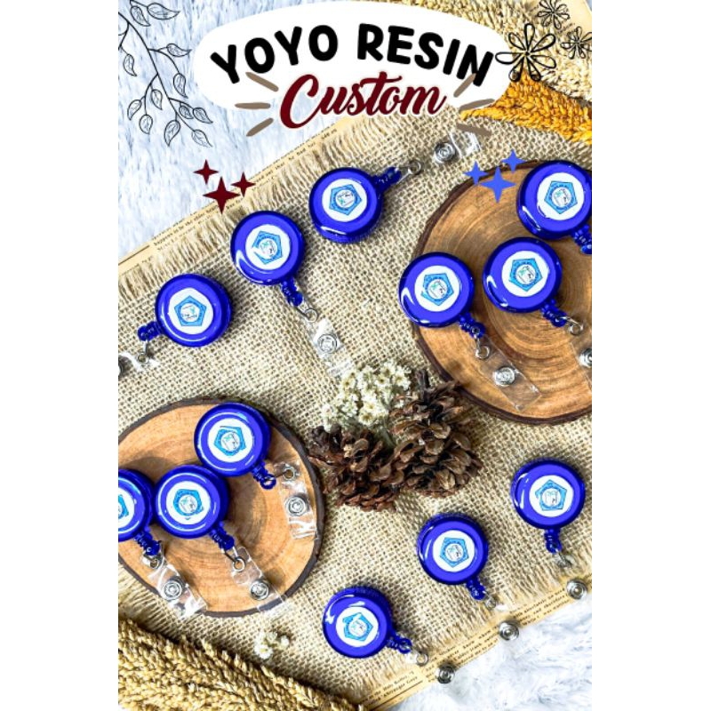 Yoyo Resin Card Holder Custom Logo Yoyo Resin Gantungan Card Holder