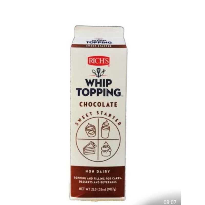 

Rich's whip topping 1 Ltr