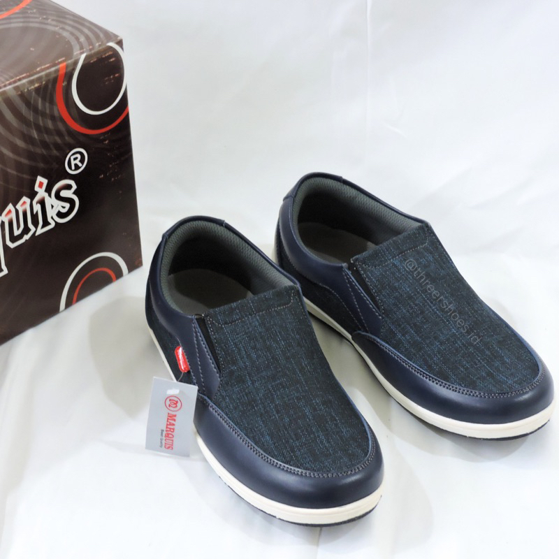 Sepatu Pria Slip On MARQUIS LKA-06 NAVY Original 100%