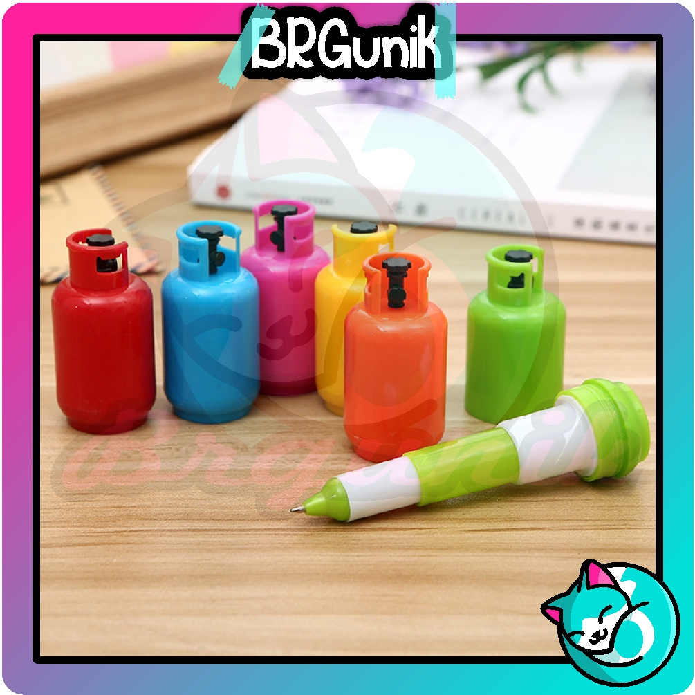 

BRGUNIK Pulpen Bentuk Tabung Gas Bullet Tip 0.5mm / Pena Alat Tulis Sekolah Kantor Gas Cylinder Ballpoint Perlengkapan Menulis Anak Bolpen Capsule Pen Motif Unik Lucu Untuk Souvenir Pernikahan Cendera Mata S053