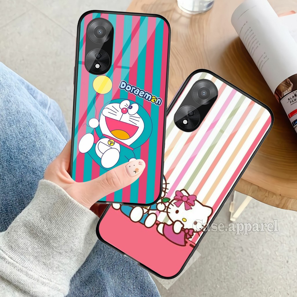 Case Kaca Oppo A58 A78  - Casing Hp Oppo A58 A78 - Softcase Kaca Glossy Oppo A58 A78 - Case Keren Op