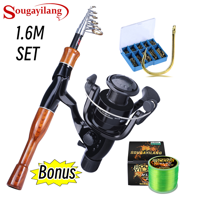 PROMO SOUGAYILANG JORAN PANICNG SET 160CM PANCINGAN SET LENGKAP TELESKOPIK JORAN SET REEL PANCING