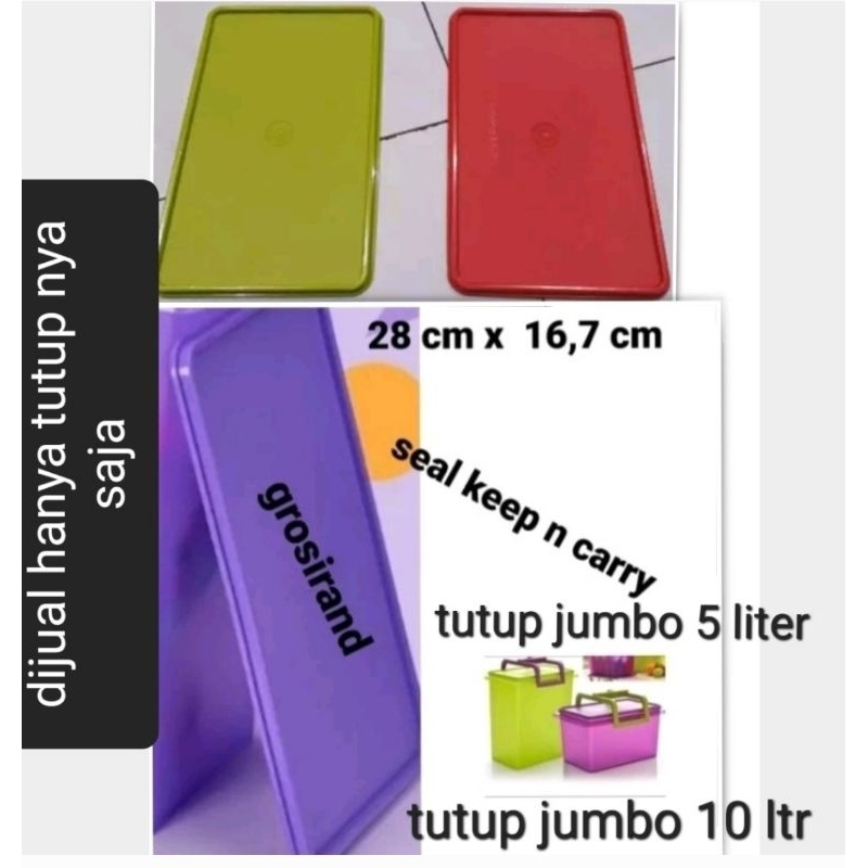 Seal keep n carry , tutup kotak besar , seal jumbo keep n carry 10 liter , tutup kotak persegi
