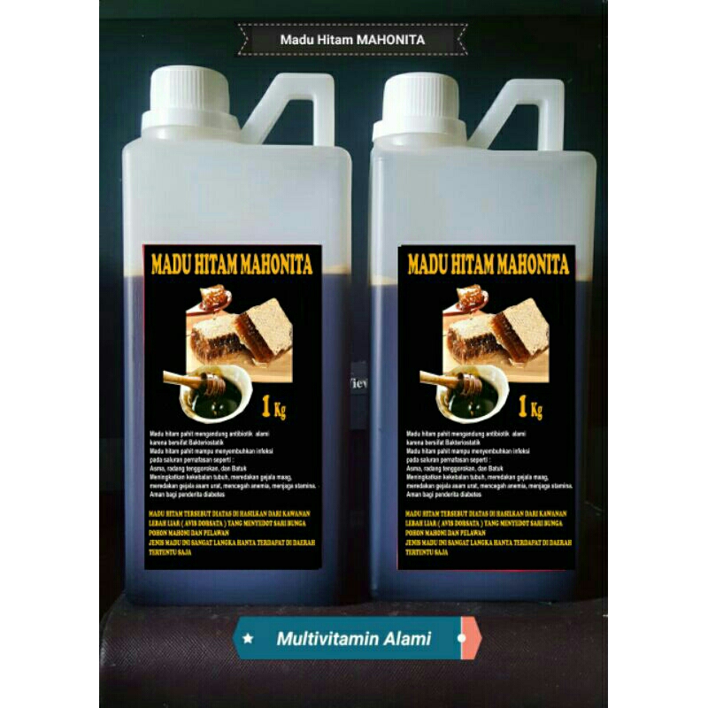 

Madu Hitam Mahonita Asli Hasil Hutan 100% 1kg