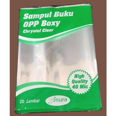 

SAMPUL BUKU PLASTIK BENING UKURAN BOXY// COVER BUKU BENING