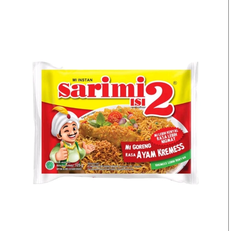 

Sarimi Isi 2 Mie Instan Goreng Ayam Kremes 125g
