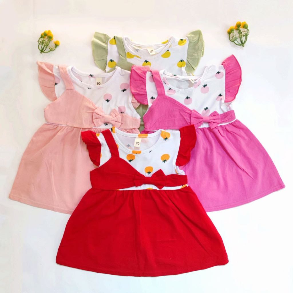 Dress Baby Tomato Arisa Tape || DRESS ANAK PEREMPUAN || BAJU ANAK PEREMPUAN