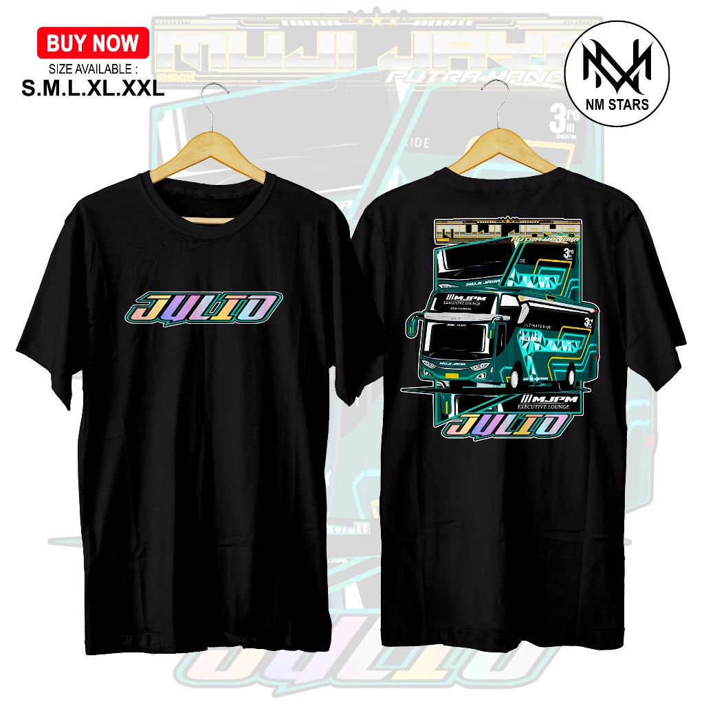 Kaos Bus Julio Muji Jaya Putra Mandiri - Kaos Bismania - Kaos Bus Spesial Edition - Kaos Busmania - 