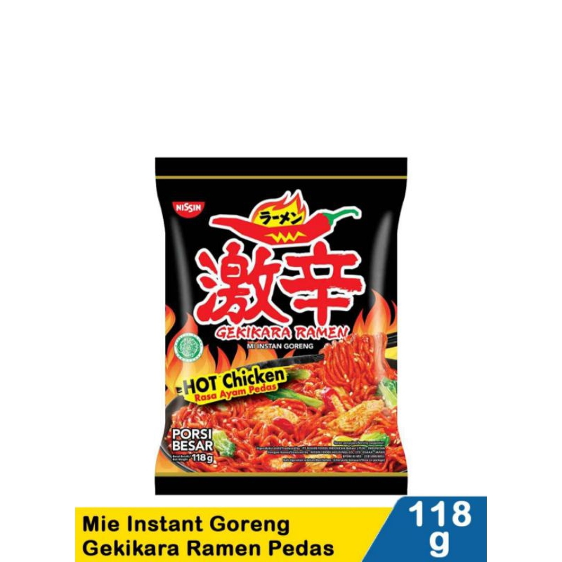 

Nissin Gekikara Ramen Besar Hot Chicken 118gr Mie Instant Goreng