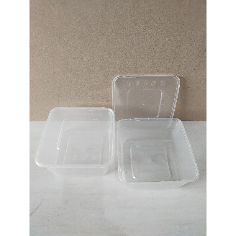 Kotak / Box makanan thinwall per Pack isi 25 pcs, merk OTI Pack bentuk persegi uk.1000ml
