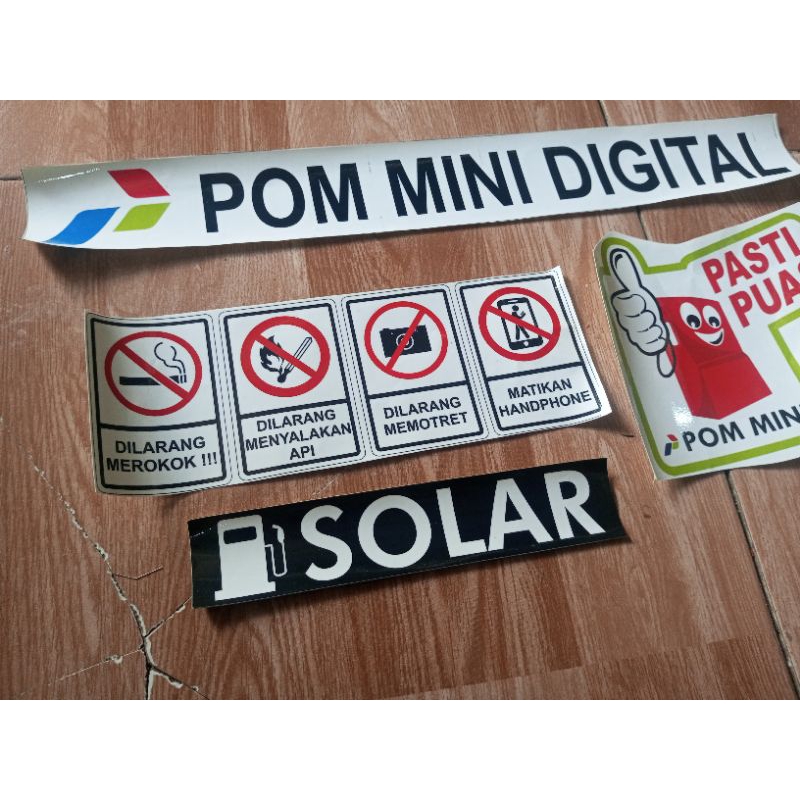Set Stiker Pertamini  / Pom mini digital 1 Nozzle Solar