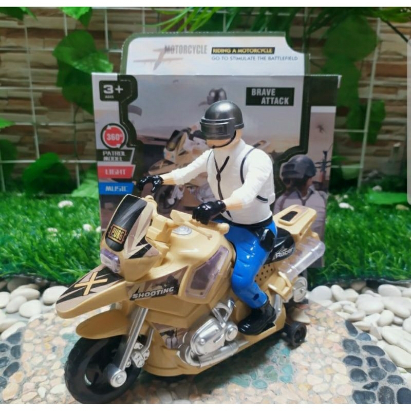 mainan motor polisi bump n go - miniatur anak edukasi - police bike
