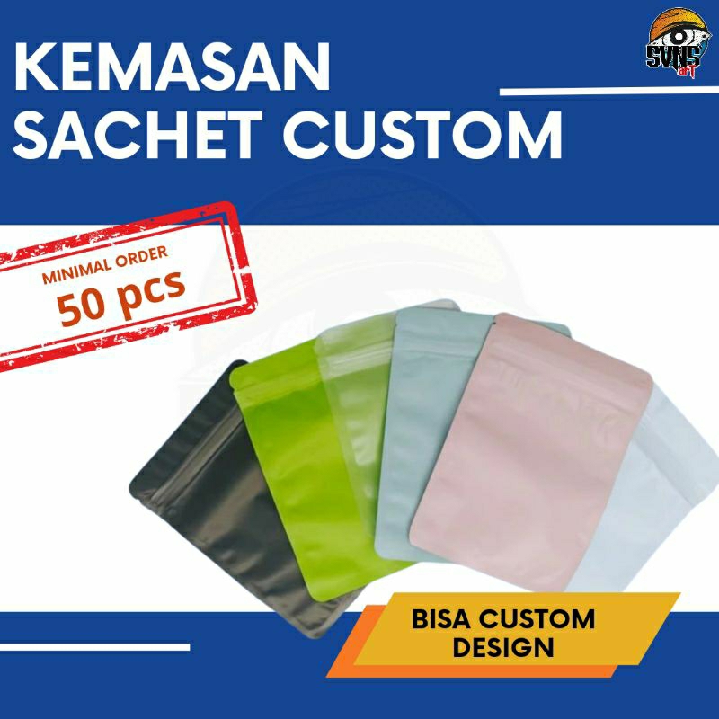 Kemasan sachet custom masker, kopi, aluminium foil