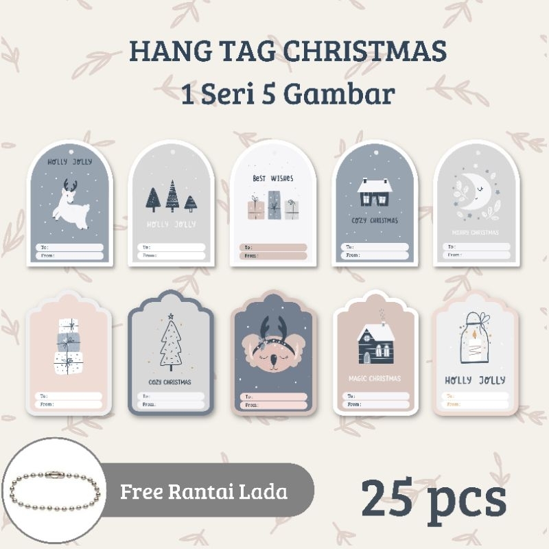 25 pcs Hangtag Natal / Hang Tag Christmas/ Hang Tag Natal / Greeting Card Natal / Greeting Card Chri