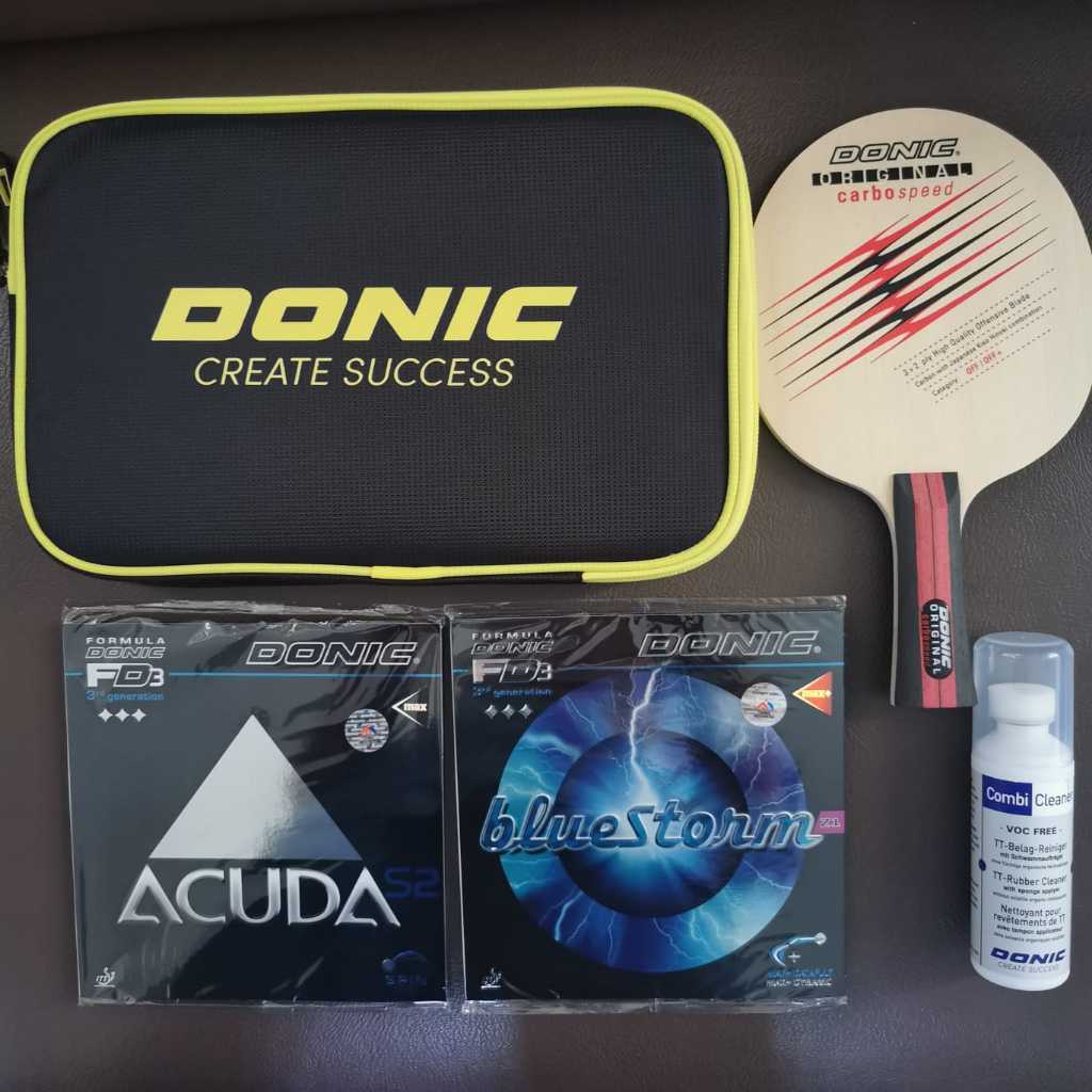 Bet Pingpong Donic  Original Carbo Speed plus Bluestorm + Acuda S2 Set