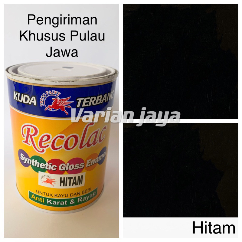 Recolac Kuda Terbang Cat Besi Anti Karat Cat Kayu Anti Rayap Hitam Black