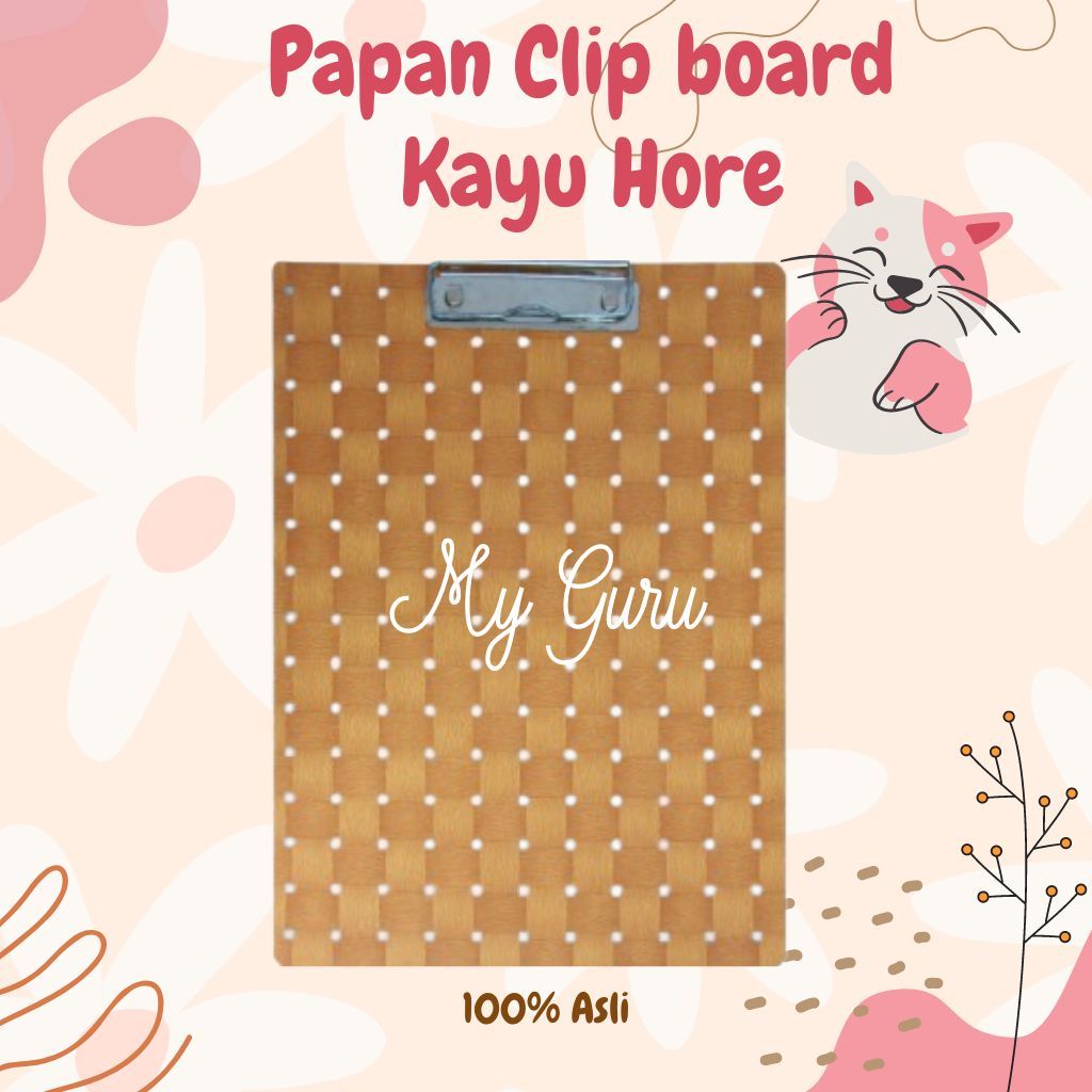 

[PCS] PAPAN CLIPBOARD KAYU MOTIF / ALAS UJIAN