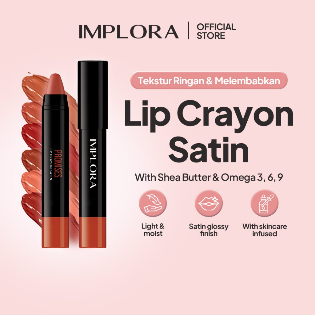[ GROSIR ] IMPLORA LIP CRAYON SATIN