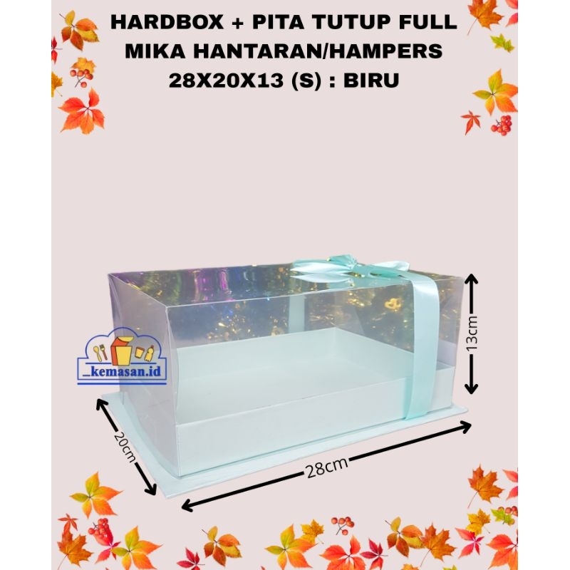 

HARDBOX + PITA TUTUP FULL MIKA HANTARAN/HAMPERS 28X20X13 (S) : BIRU