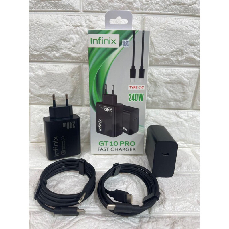 Charger Casan Ori PD Infinix GT10 Pro 240W Full Black Type-C to C Support FastCharging
