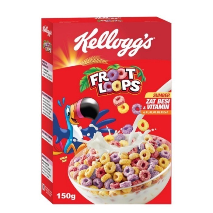 KELLOGS FROOT LOOPS SEREAL GANDUM 150 GRAM HALAL