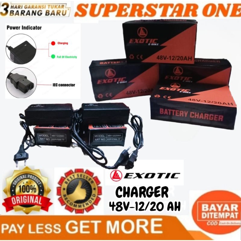 EXOTIC CHARGER 48V-12/20 AH/48V 12/20AH/48V 12/20 AH