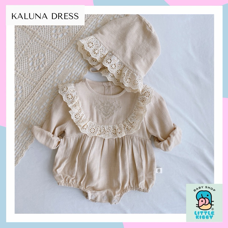 LITTLE KIBBY | KALUNA DRESS | DRESS BAYI | DRESS ANAK | DRESS NEWBORN | JUMPER BAYI | BAJU ANAK VINT