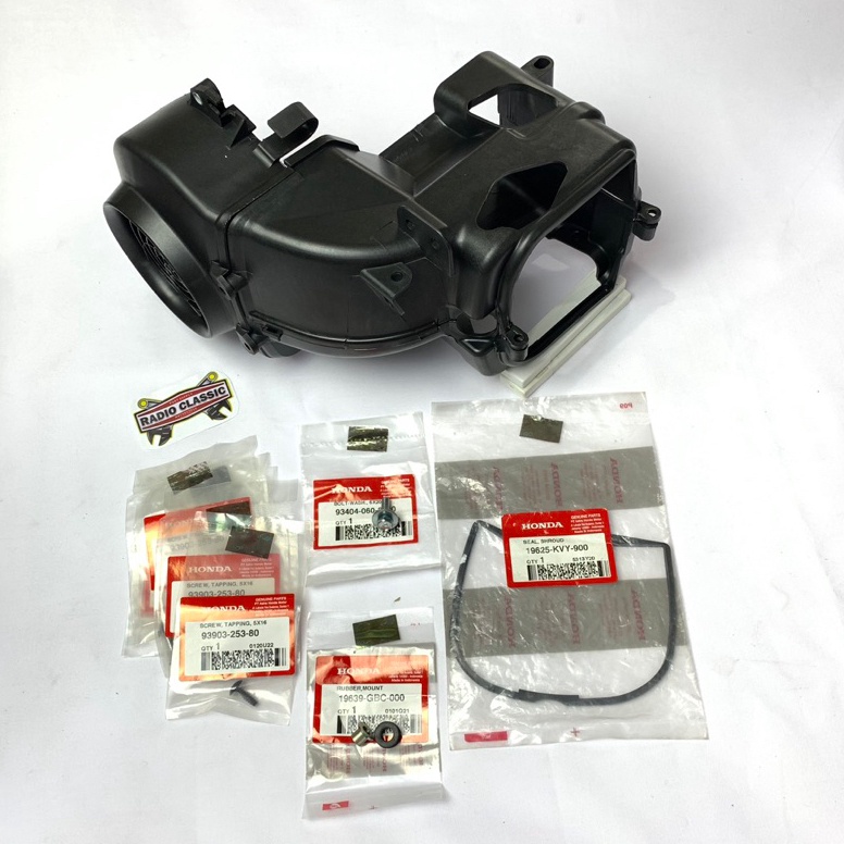Terlaris.. CAVER MESIN SET COVER KIPAS HONDA BEAT SCOOPY SPACY KARBU ORI AHM 19631KVY900 19621KVY900