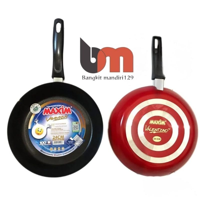 Maxim Teflon Valentino Fry Pan Maxim Teflon Anti Lengket 22 cm / 24cm