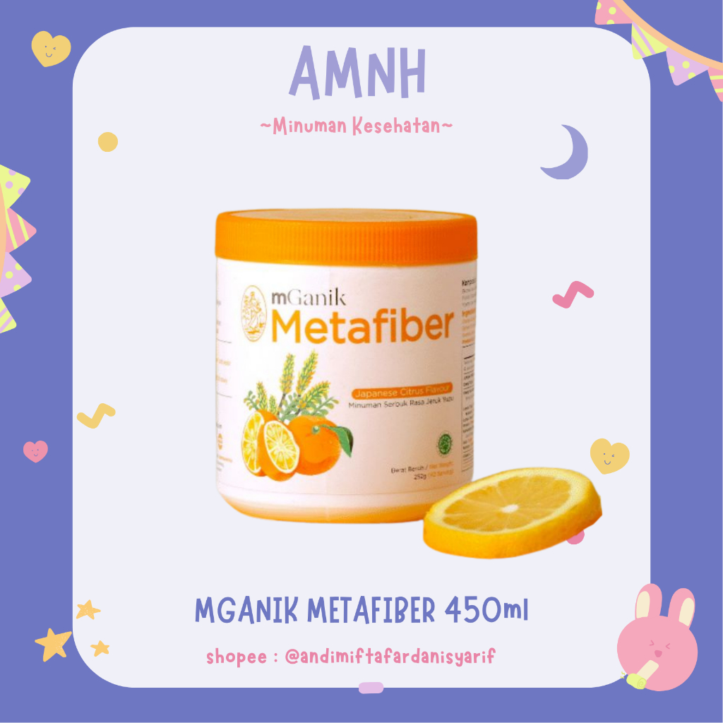 Tub Metafiber MGanik Rasa Jeruk Yuzu Penurun Gula
