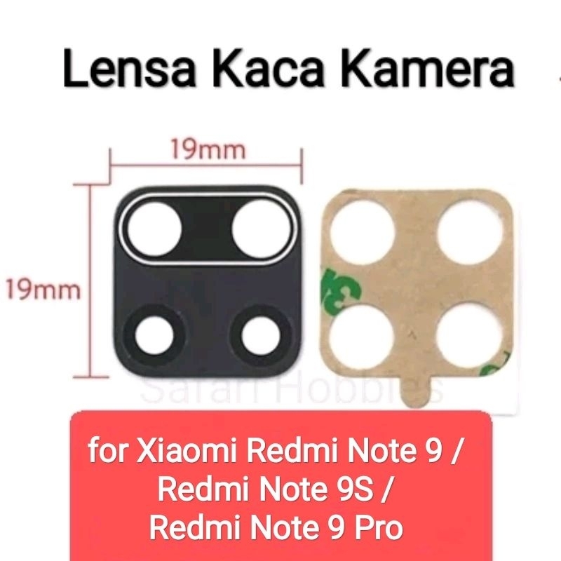 Lensa Kaca Kamera Xiaomi Redmi Note 9 / Redmi Note 9S / Redmi Note 9 Pro / Note 9 Pro Max