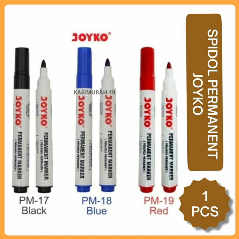 

Spidol Permanent Joyko PM-17 /Spidol Permanent Joyko Hitam Biru Merah