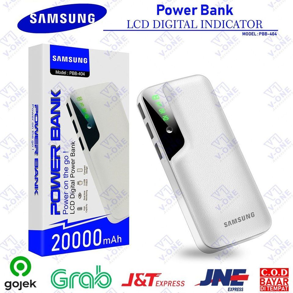 PB POWERBANK POWER BANK SAMSUNG MURAH KAPASITAS 20000 mAh PBB 404